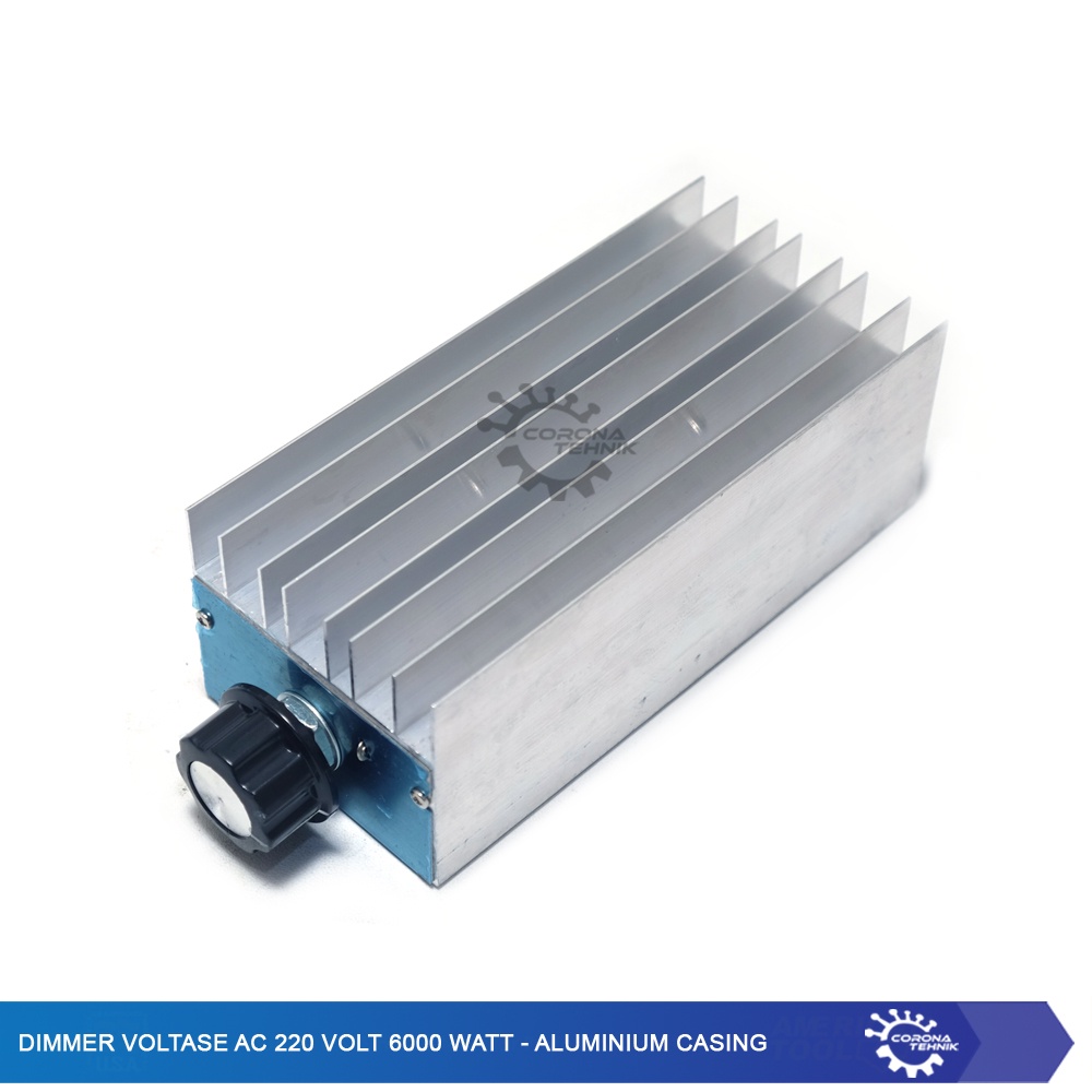 Aluminium Casing - Dimmer Voltase AC 220 Volt 6000 Watt