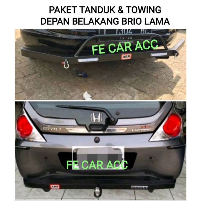 Jual PAKET TANDUK TOWING DEPAN BELAKANG BESI BAR PELINDUNG BUMPER