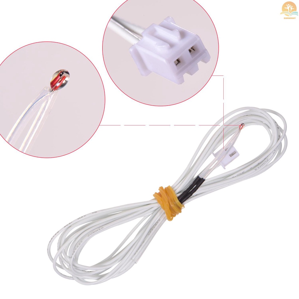 Thermistor Sensor 100K Ohm with 1.2 Meter Wiring Cable and Female Pin Head Compatible with Ender 3 3D Printer Heated Hot End Replacement Part