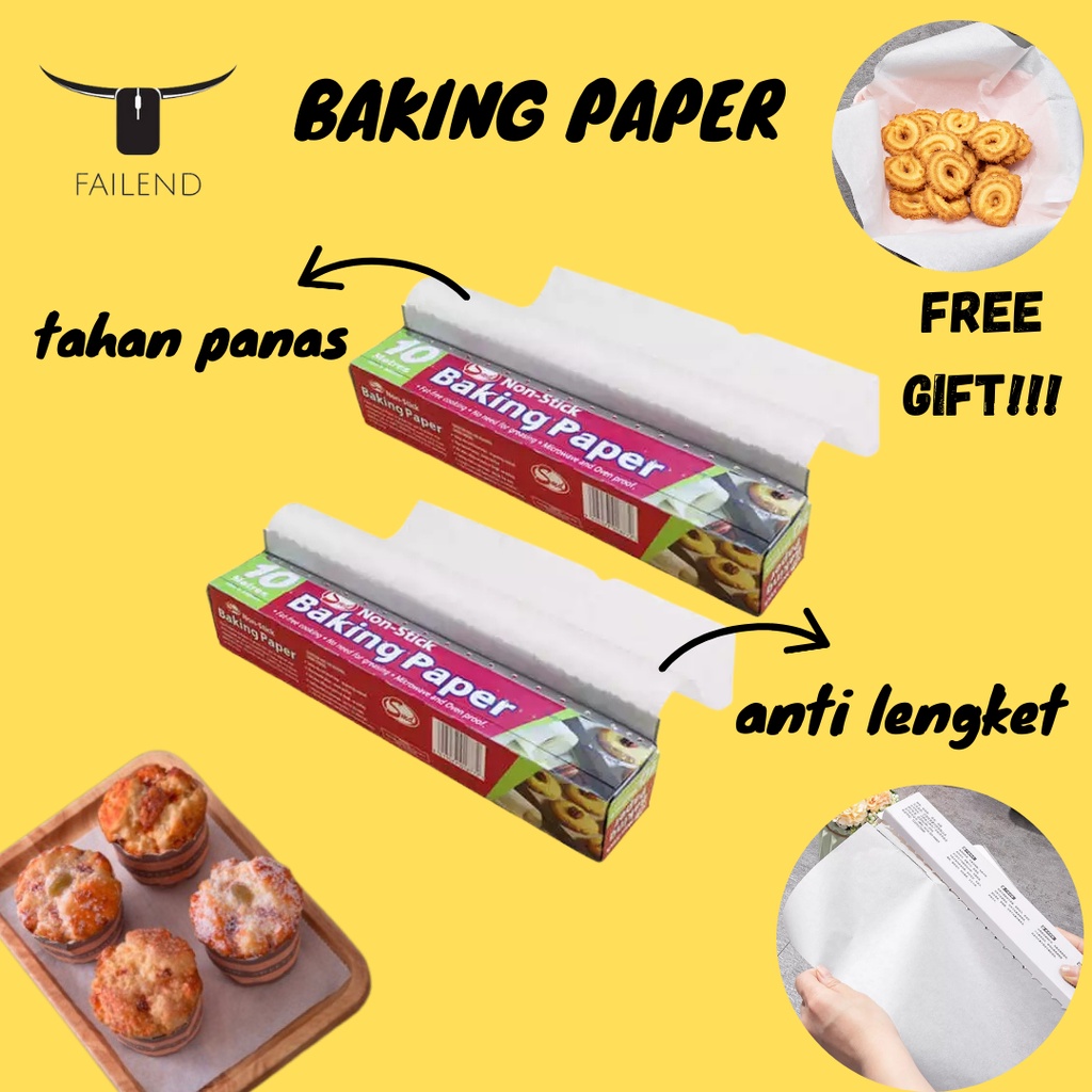 Kertas Roti Baking Paper Anti Lengket Oil Paper 5 Meter