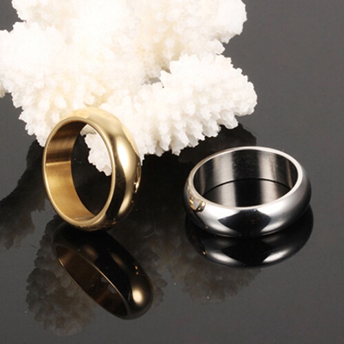 Hu Hu Hu Hu Hu Alat Bantu Pasang Kacamata♡ Cincin Bahan Titanium Steel Ukuran Us 6-10 6mm Untuk Pria Dan Wanita