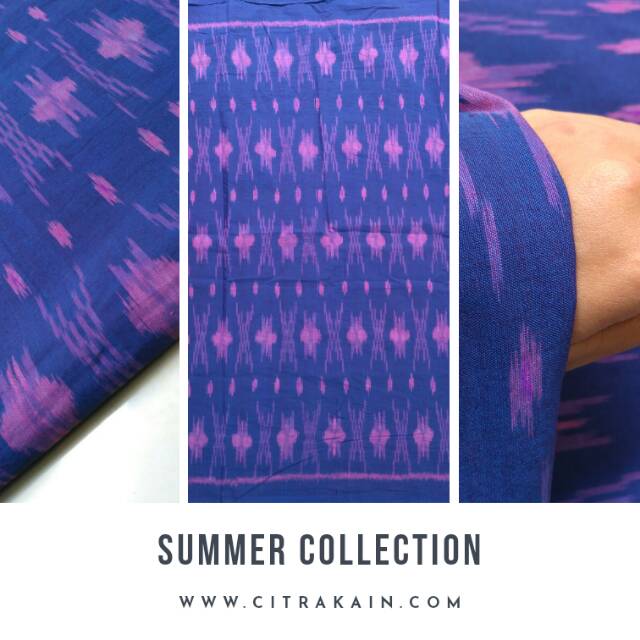 Kain Tenun Ikat Endek Alam Biru