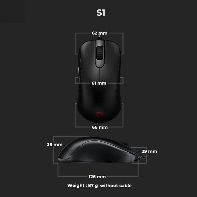 Zowie S1 Version 3360 Sensor Esports Gaming Mouse - BenQ Zowie Mouse