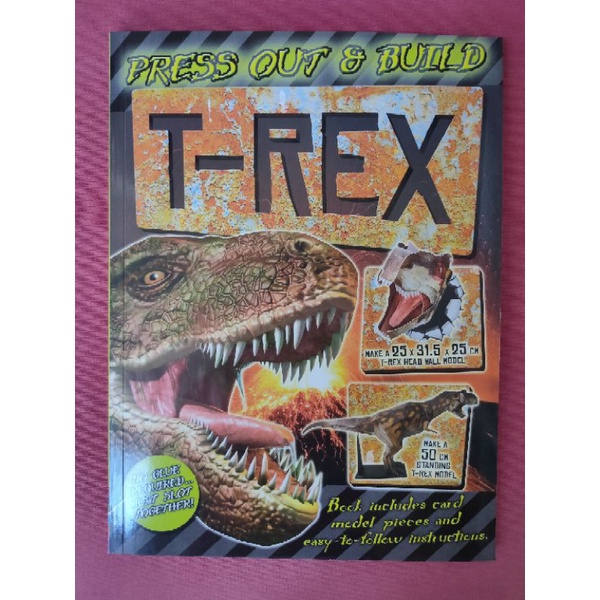 press out and build T-REX. Trex dinosaurs