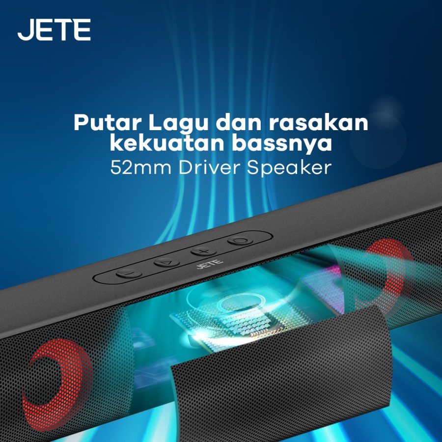 Soundbar Bluetooth Speaker JETE S5 Pro with SuperBass, RGB &amp; Aux 3.5mm