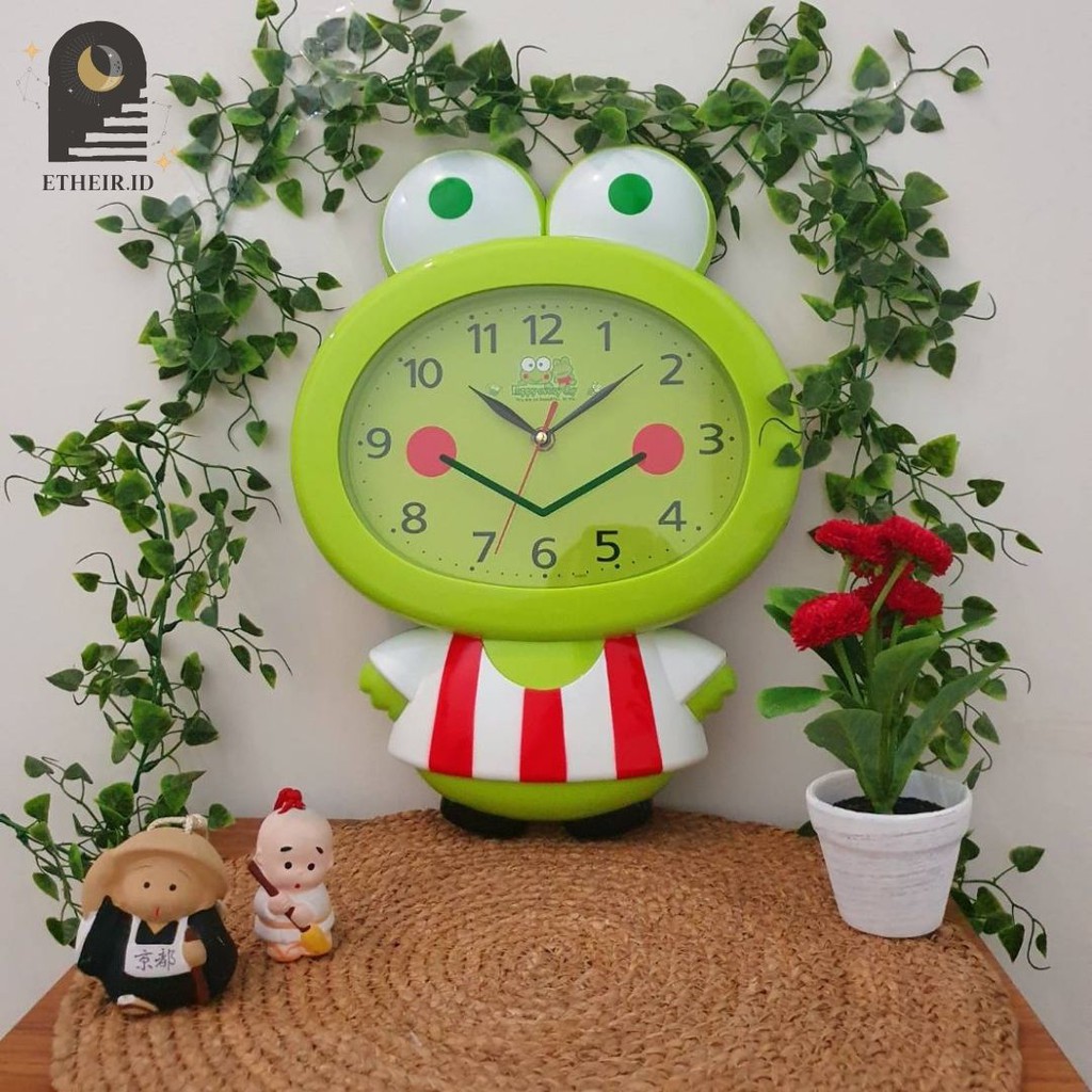 EITHERID Jam Dinding Unik Karakter Keroppi Desain FA15512 Shopee Indonesia