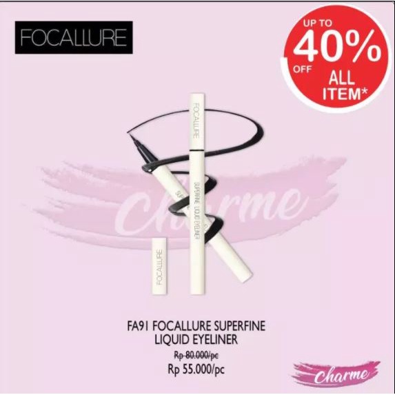 (READY &amp; ORI!) Focallure Superfine Liquid Waterproof Eyeliner FA91 FA 91 Tahan Lama Waterproof