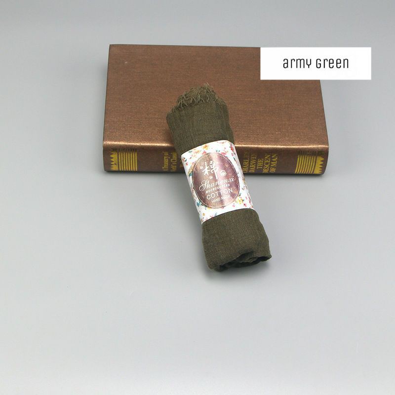 Crinkle Scarf 20 Warna / Crinkle hijab / Pashmina Rawis / Pashmina Crinkle-Army