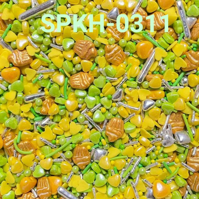 

SPKH-0311 SPRINKLES SPRINKLE SPRINGKEL 500GR HATI CUPCAKE HIJAU KUNING BERKUALITAS TINGGI