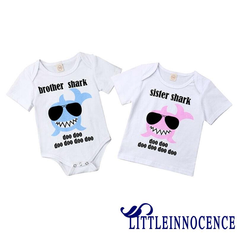 Little//Big Sister T-Shirt Outfits Family Matching Tops Newborn Baby Girl Clothes