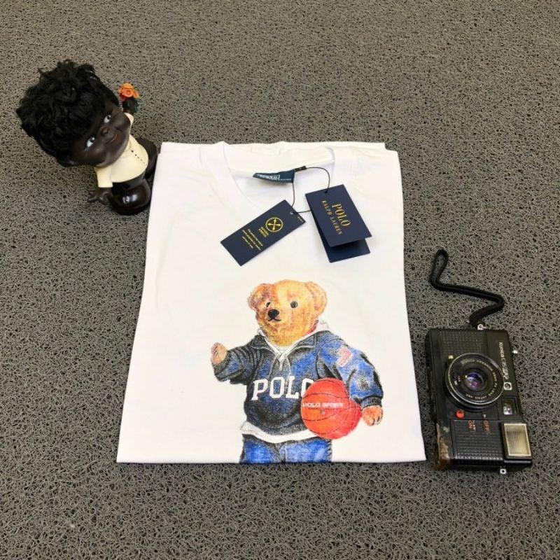 SHIRT KAOS POLO RALPH LAURENT BEAR BASKETBALL PUTIH AUTHENTIC PREMIUM