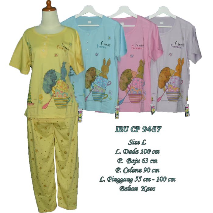 Baju tidur wanita h Bestfashions-BAJU-TIDUR-PIYAMA-PAJAMAS-DEWASA-Pp-POPPY-GANG-2W-bahan-KATUN T1Z9