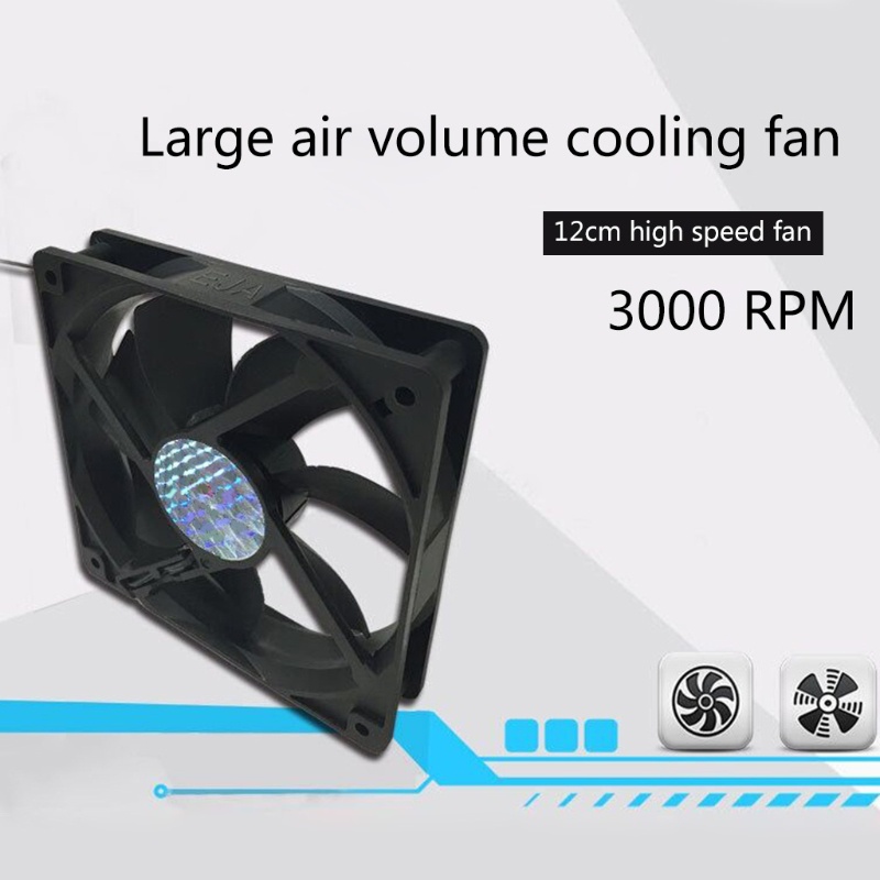 Bt 120mm Speeed Tinggi Chassis Cooling Fan Double Violent Fan 3000RPM 12V 0.5A Graphics Card Bracket Cooling Fan