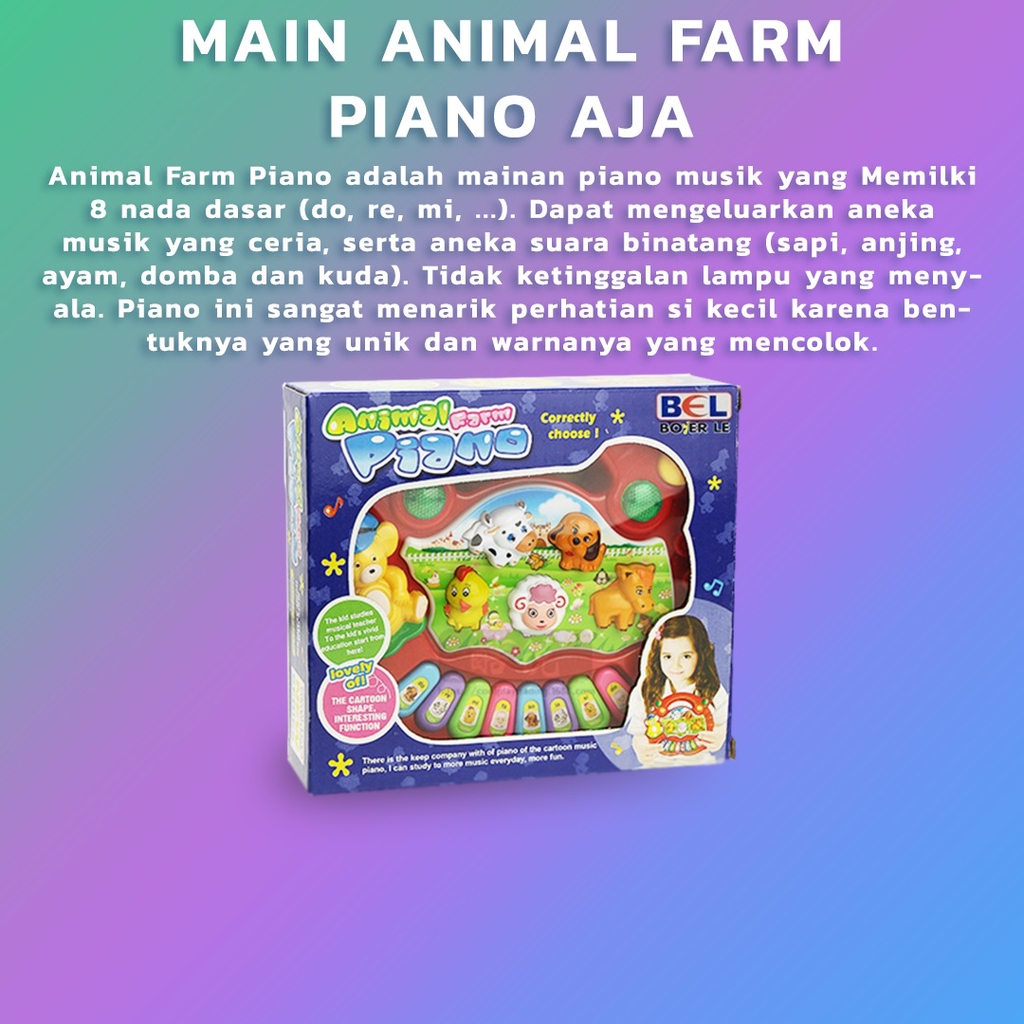 MAINAN PIANO ANIMAL FRAM/ MAINAN EDUKASI MUSIK