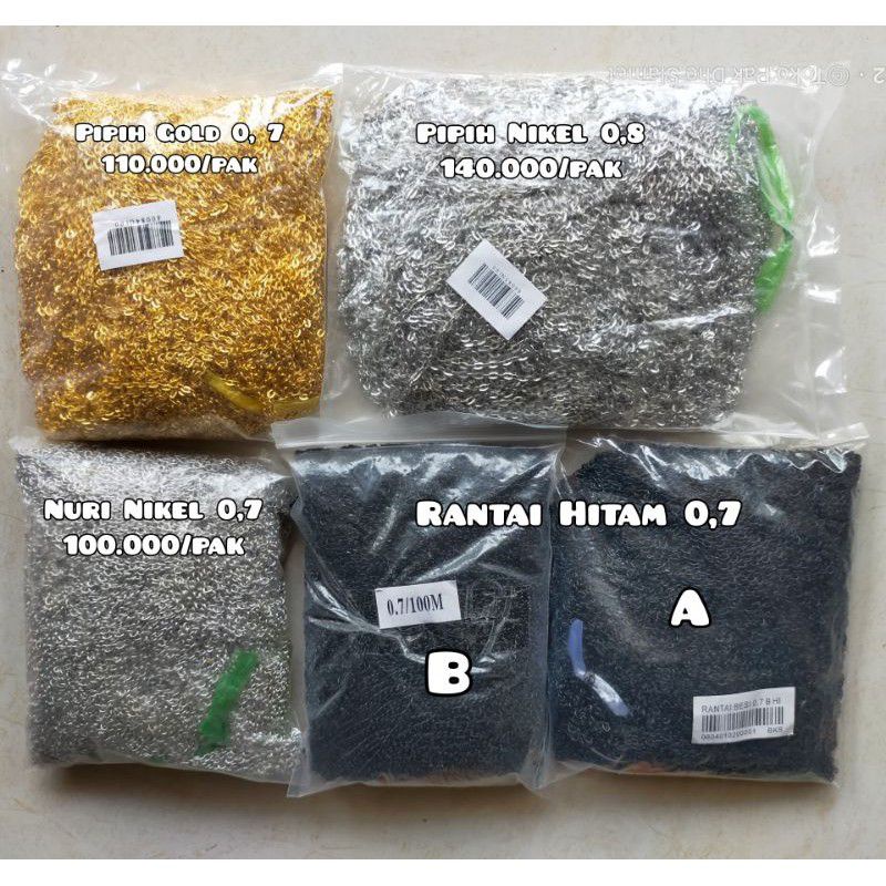 Rantai Hitam 0.7 Rantai Hitam 1,7 Terlaris Rantai Nuri Rantai Hitam 07