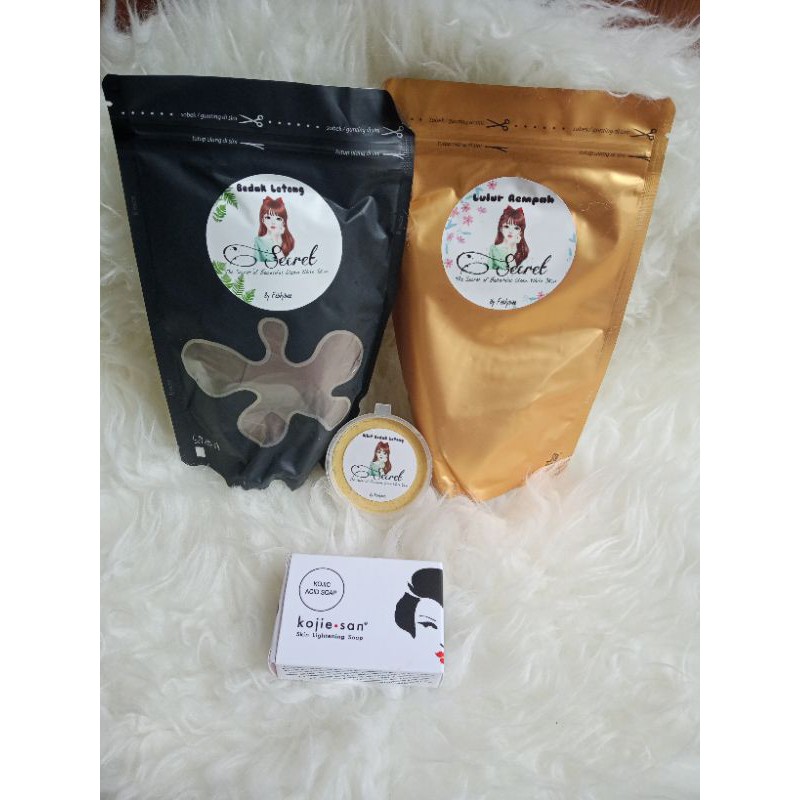 PAKET WHITENING LENGKAP 250gram+ Sabun KojieSan