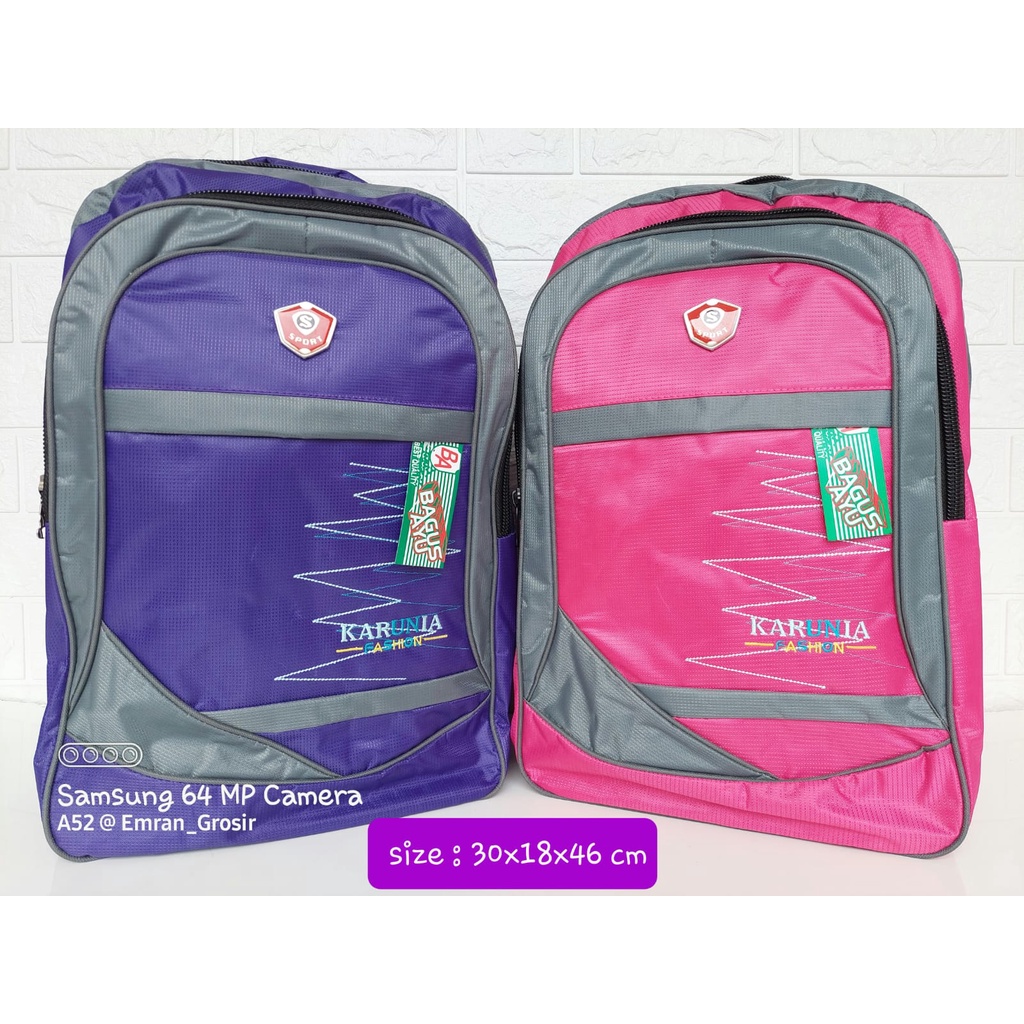 Tas Ransel Cewek Karunia /Tas Ransel Sekolah Cewek/Tas SMP/Tas SMA