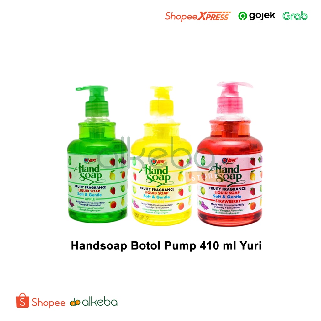 Handsoap Botol Pump 410 ml Yuri / sabun cuci tangan Yuri pump botol Hand soap