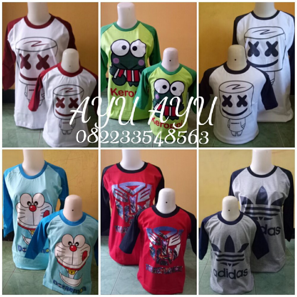Grosir KAOS COUPLE IBU DAN ANAK - BAJU COUPLE