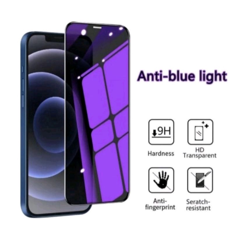 Tempered Glass Blue Light 10D IPhone 6 / 6S / 6+ / 6S+ / 7 / 7+ / 8 / 8+ / SE 2020  Full Layar/Anti Radiasi