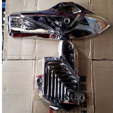 Cover Tutup Knalpot &amp; Radiator PCX 160 &amp; Vario 160 2022 Chrome