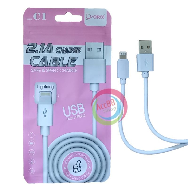 OR88 Kabel data 2.1A Charger Cable Micro USB Lighting iP / Type C