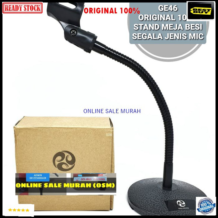 G46 ORIGINAL 100% stand mic meja full besi holder mik table microphone standing ori mimbar podium penyangga mikrophone tiang pegangan Fleksible flexsible karaoke alat musik DJ  BISA SEMUA JENIS MIC BAHAN BESI PLAT TEBAL JAMINAN MIC TIDAK AKAN JATUH  Dapet