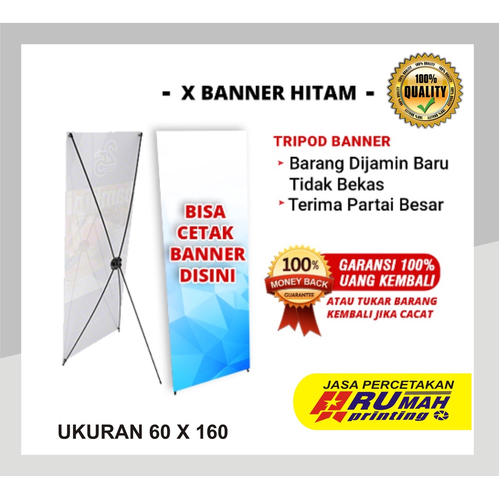 X Banner 60x160cm / X Banner / Rangka X Banner