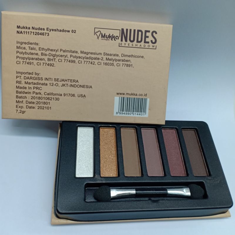 EYESHADOW MUKKA NUDES 6.WARNA SERI 2