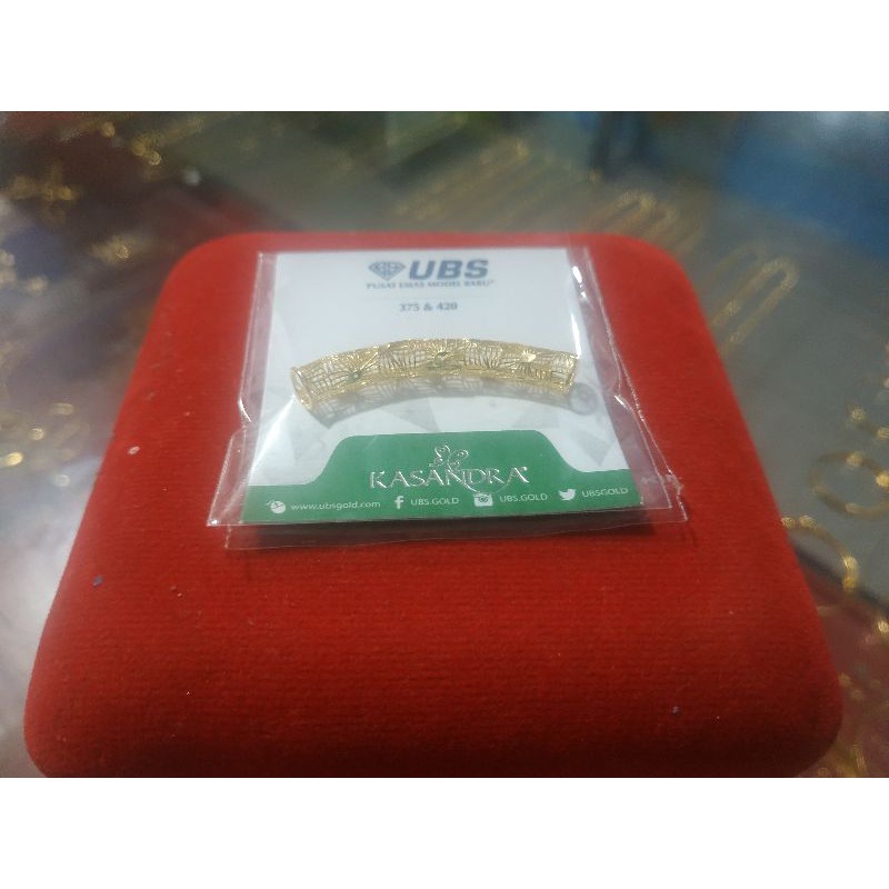 Charm bambu emas asli kadar 375
