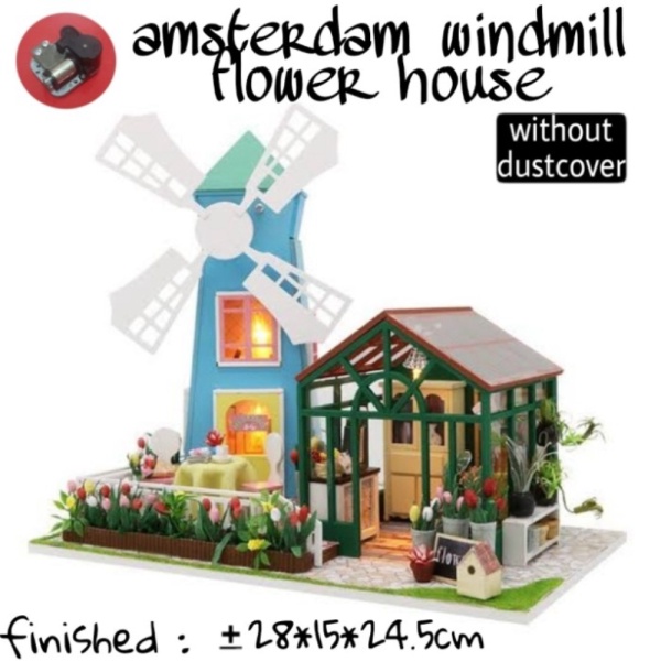 

Jual DIY Do It Yourself M036 Amsterdam Windmill Flower House Dollhouse Kit Murah