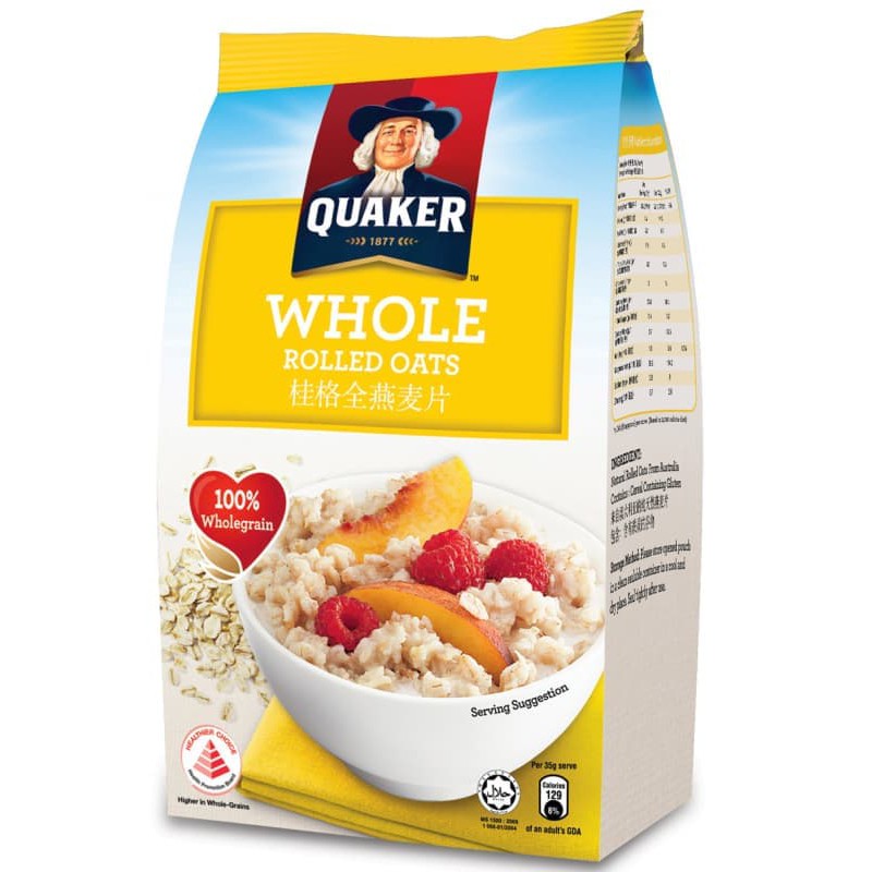 

#HANDCARRY Quaker Whole Rolled Oats 800g - UFOHCR1643