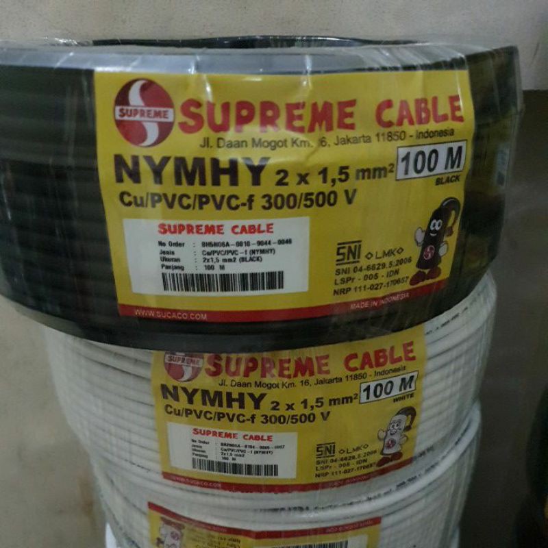 KABEL NYYHY NYMHY NYY NYM HY 2X1,5 SERABUT SUPREME 1 ROLL 100M 100METER 100 M METER