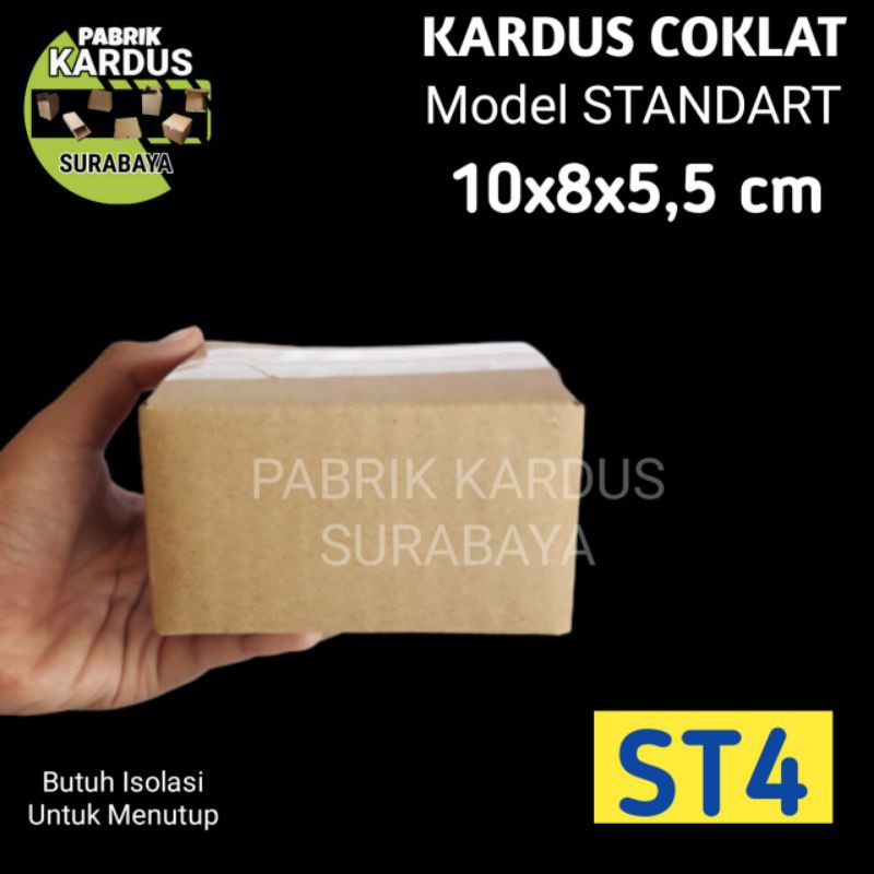 

KOTAK ST-4 COKLAT POLOS KARDUS ST4 KARTON BOX DUS PACKING HP AKSESORIS