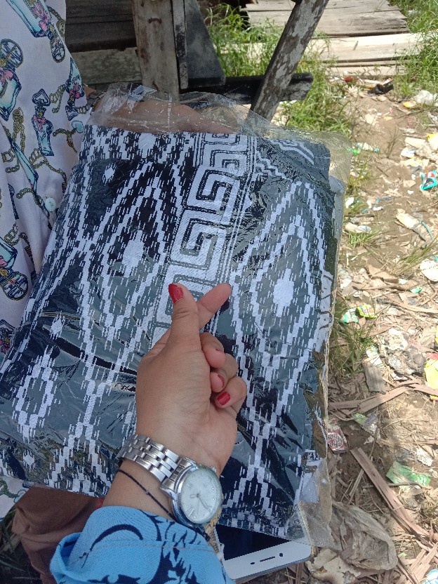 Lecy_batik Couple Tunik Tile Mutiara Asmat Abu