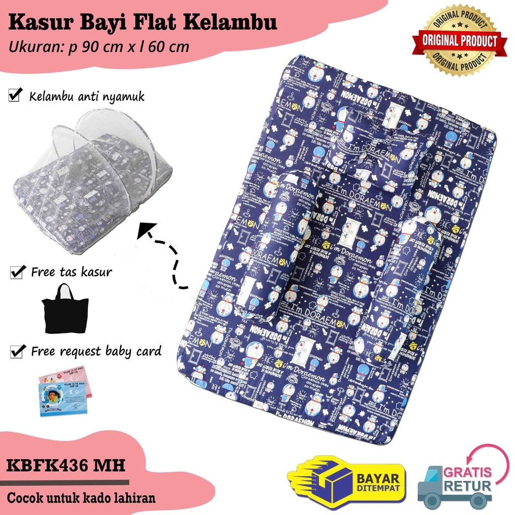 Kasur Bayi Flat Paket Perlengkapan Bayi Baby Gift Set Kado Lahiran Tempat Tidur Baby-KBFK436MH