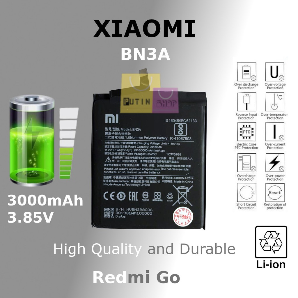 (P) Batre Baterai Battery Original Xiaomi Redmi Go BN3A