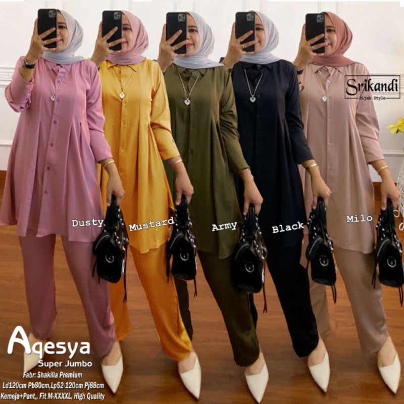 AQESYA SET WANITA SUPER JUMBO // Ld 120