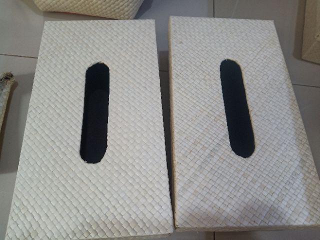Kotak Tisu Box Tissue Anyaman Pandan Polos