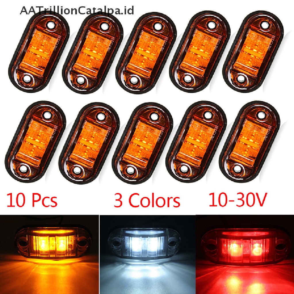 Aatrillioncatalpa 10PCS Lampu LED Dioda Peringatan Samping Truk Trailer