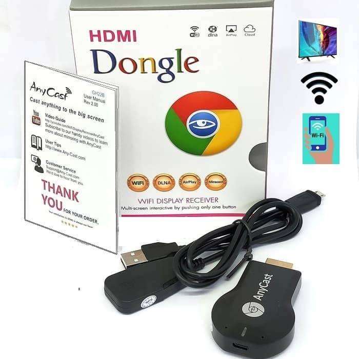 HDMI Dongle Anycast Chromecast Wifi Wireless Streaming Media Tv Player Android IOS Reciever Tv HD Original HDMI Wifi Dongle Streaming Tv Laptop PC