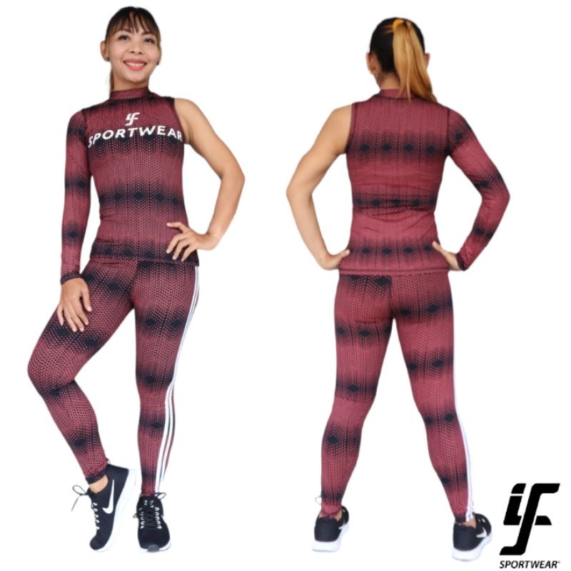 BAJU SENAM AEROBIC/ STELAN OLAHRAGA WANITA/ BAJU LOMBA SENAM AEROBIC/ SET IF GRADASI