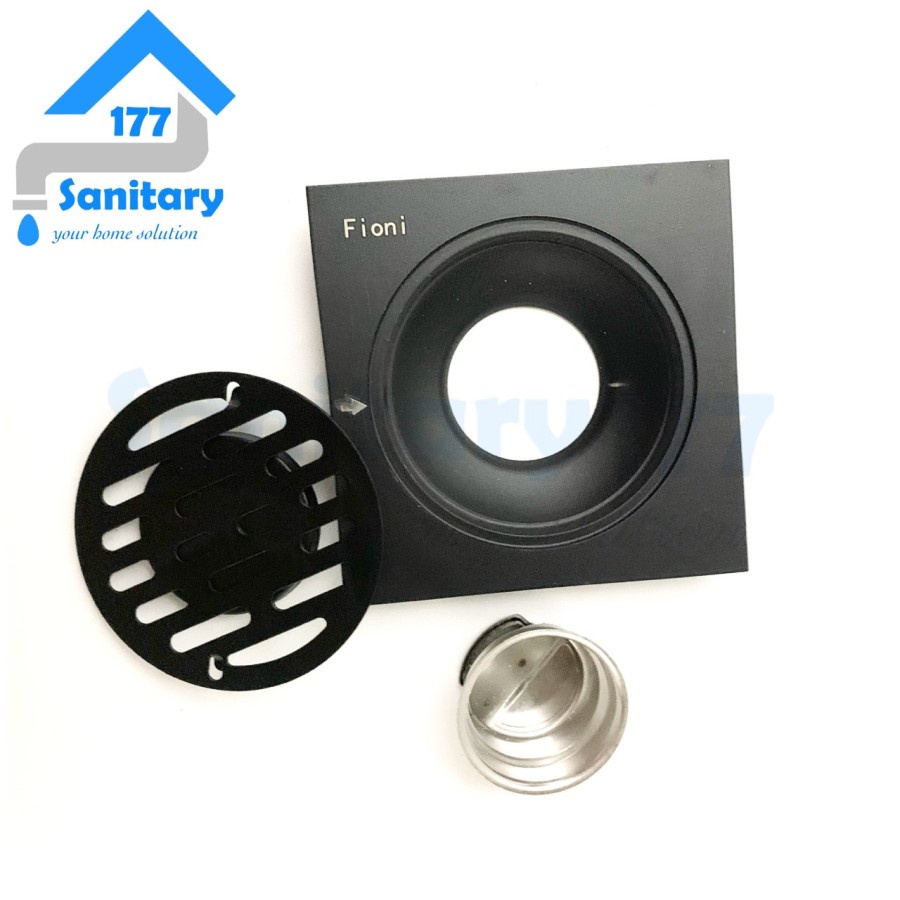 Saringan Got Pembuangan air Kamar Mandi Stenlis Hitam 3121 BL-Floor Drain Stainless Anti Bau dan Kecoa BLack