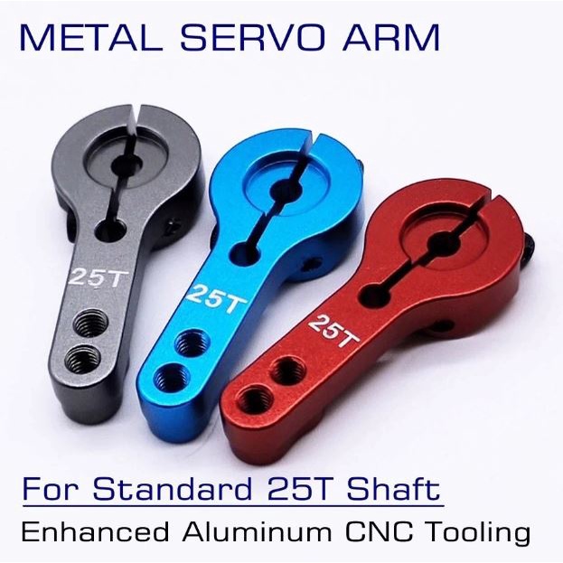 25T Full Metal CNC Servo Arm Horn M3 Threads RC MG995 MG996R Futaba JX DS Power HD Tower Pro Standar