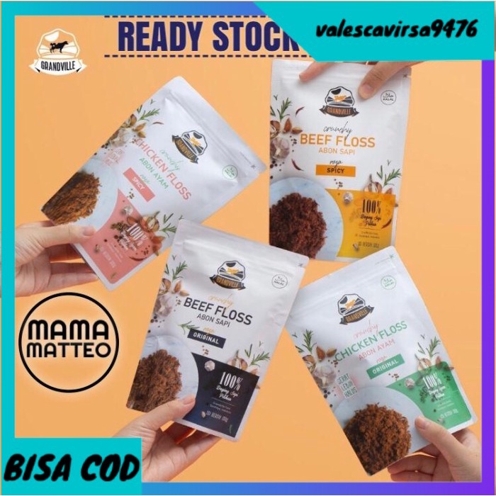 

⭐BISA COD⭐ Grandville Beef Floss Abon Sapi Crunchy - ABON SAPI - Ayam Original