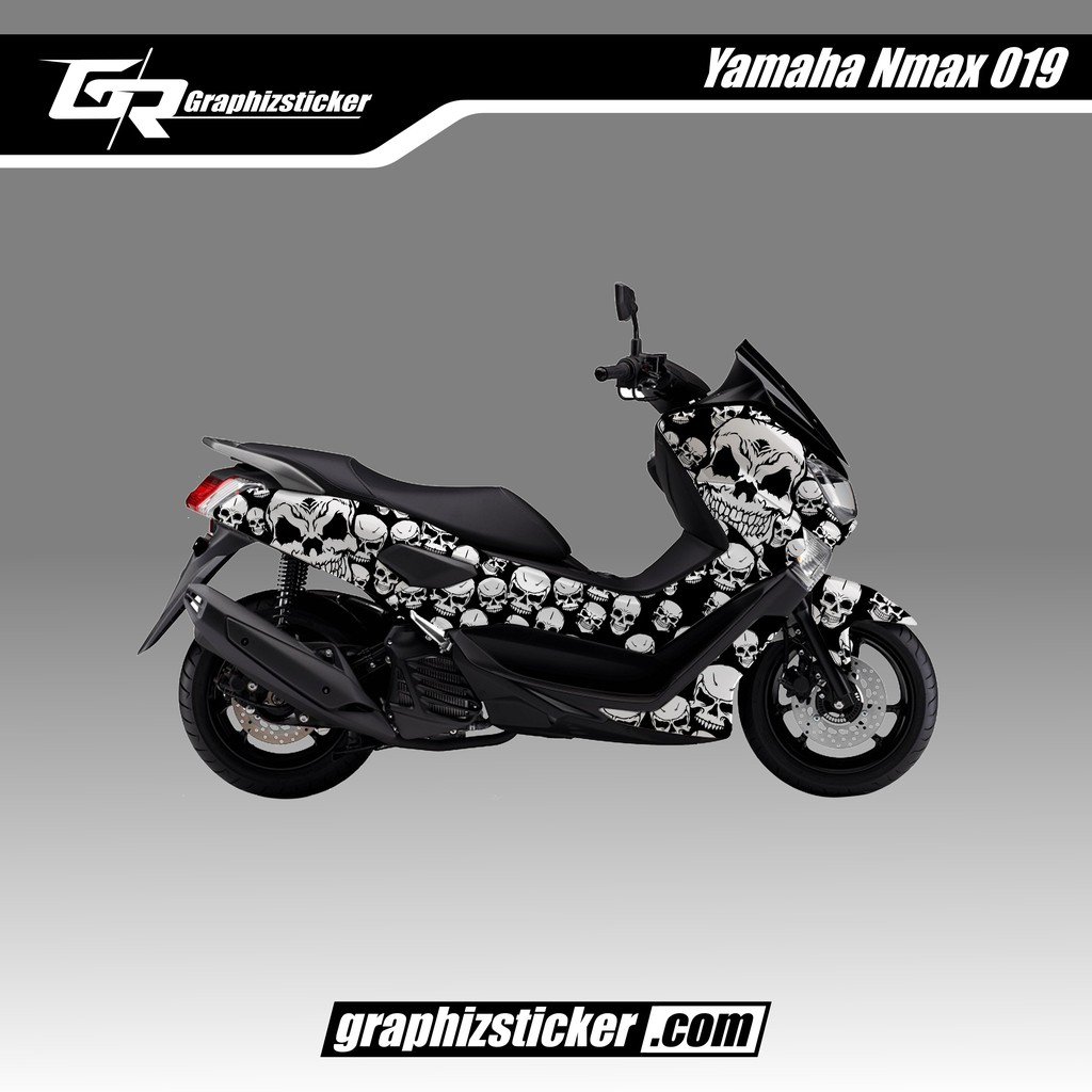 DECAL STICKER MOTOR YAMAHA NMAX 2019 tengkorak