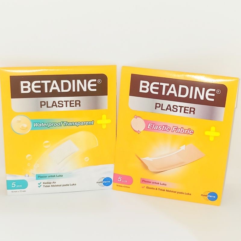 BETADINE Plaster Elastic Fabric / Waterproof Transparent Plester Anti Air Plester Luka 5 pc