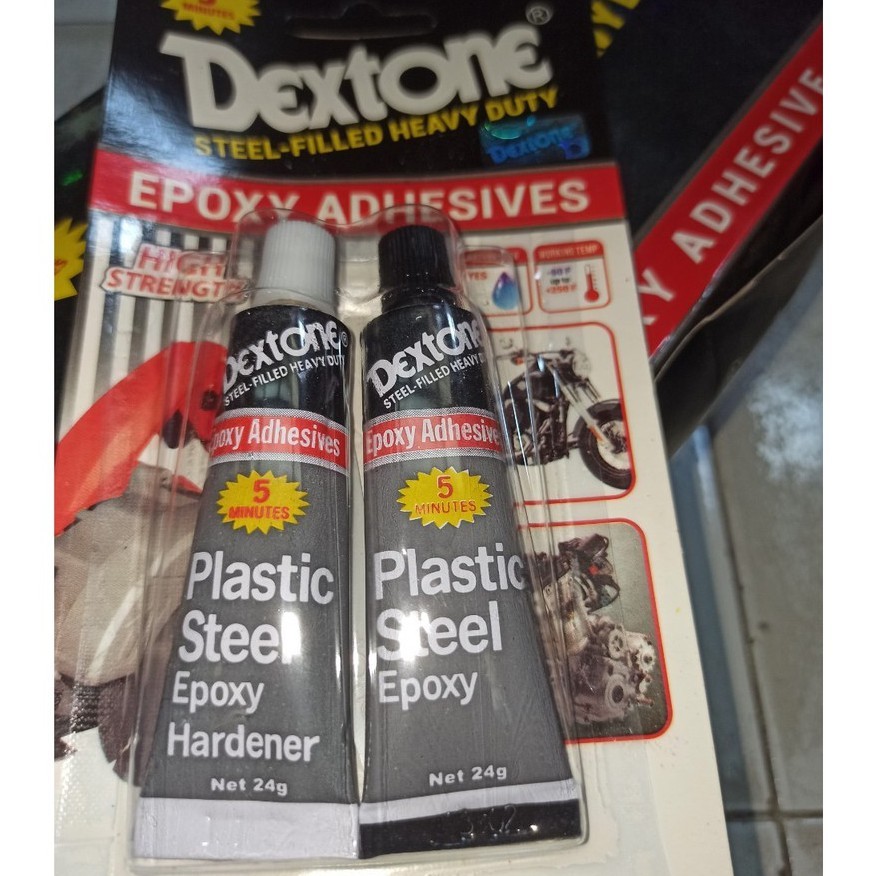 Lem Epoxy Dextone 24+24 gram 5 Menit Lem Besi / Baja ukuran Besar
