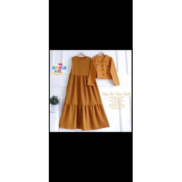 Gamis gigi set teen kids by Amelia kids