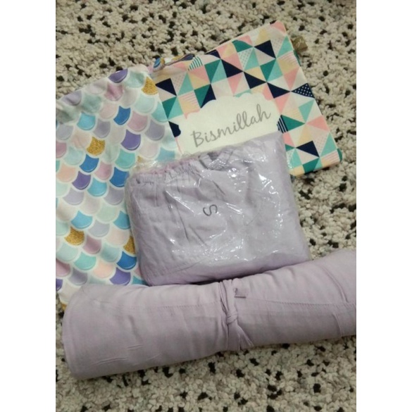 Mukena Travel Plain Lavender Faith by Giggles, Bisa Couple ibu dan anak yah... dewasa n anak (S)